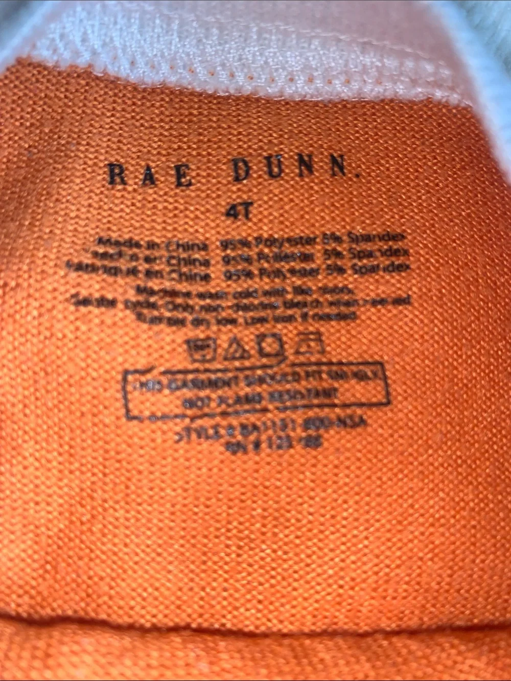 Rae Dunn Halloween Pajama Loungewear Top 4T